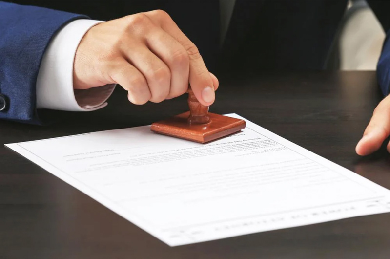 Notarization of transfer contract