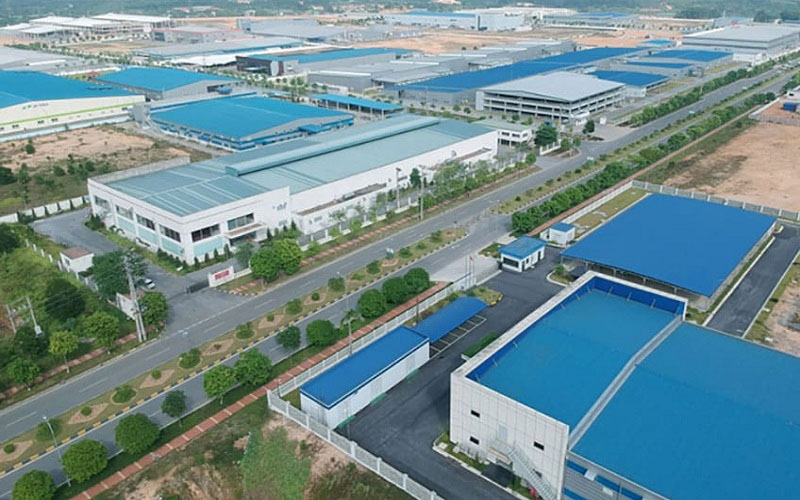 Industrial park viewed from above