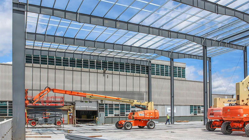 Factory roof construction