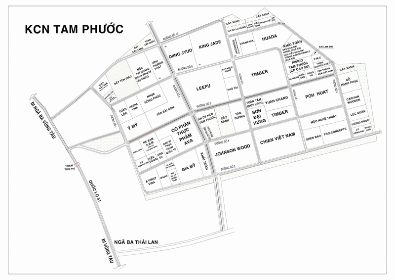 Map of Tam Phuoc Industrial Park