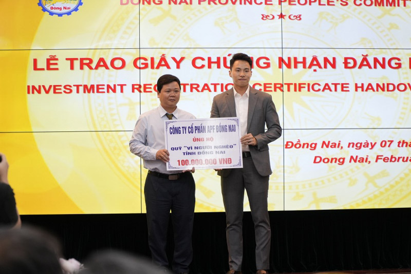 Tập đoàn Khải Toàn trao tặng quỹ từ thiện cho tỉnh Đồng Nai