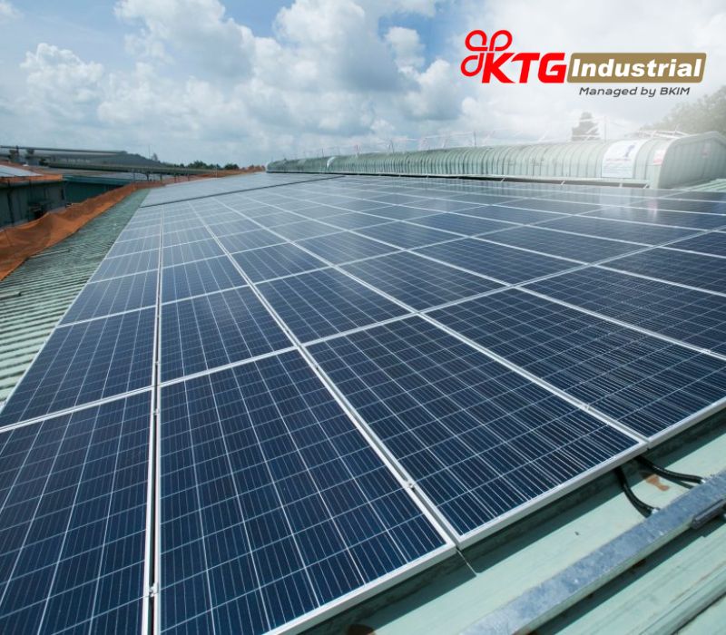 Hệ thống điện mặt trời áp máy của KTG Industrial